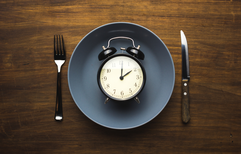 alarm clock on plate